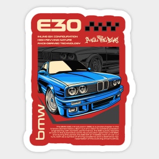 BMW E30 Enthusiast Sticker